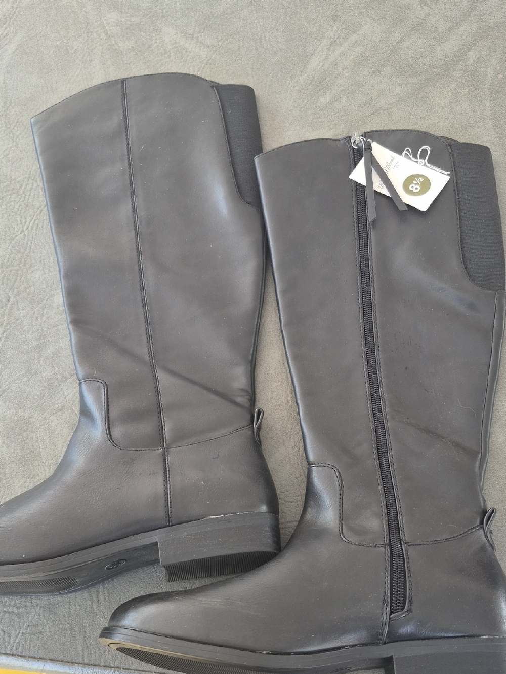 Target Black Knee-High Boots with Side Zip